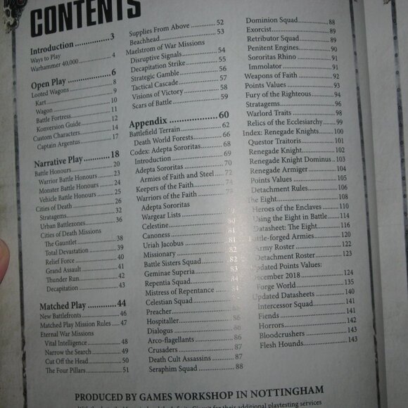 Warhammer Softcover Book 40,000 40K Chapter Approved 2018 Edition 2409A5 - Picture 6 of 11